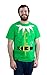 Ann Arbor T-shirt Co. Santa's Elf Costume | Jumbo Print Novelty Christmas Holiday Humor Unisex T-Shirt - Large - Green