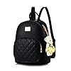Kausbabi-Girls-Fashion-Backpack-Cute-Mini-Leather-Backpack-Purse-for-Women-KB-0032-BLACK