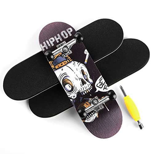 BRAVORD Professional Complete Wooden Fingerboard 32/34mm 5-Ply Maple Finger Skateboard with Upgraded Components