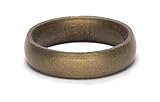 SafeRingz Metallic Silicone Wedding Ring Made in the USA, Antique Gold, 7