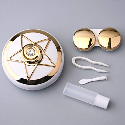 VintageBee 3 PACK Round Contact Lens Case Cute Travel Portable Contact Lens Storage Box Container Holder Kit with Solution Bottle,Tweezers,Stick Connection,Lens Holder Kit, with Solution Bottle,Tweeze - Thumbnail 6
