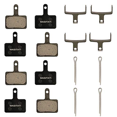Magitati 4 Pairs Resin Bike Bicycle Disc Brake Pads for TRP Tektro Shimano Deore Br-M575 M525 M515 T615 T675 M505 M495 M486 M485 M475 M465 M447 M446 M445 M416 M415 M395 M375 M315 M355 C601 C501 …