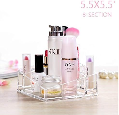 Acrylic Makeup Storage Cosmetic Organizer Display Holder (Square-8)
