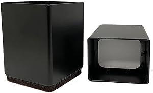 Solid Steel Furniture Riser 2 Inch for Bed Sofa Table Black Round Square Risers Self-Adhesive and Heavy Duty Each Supports up to 1200lbs （Set of 4 Black）