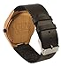 GEN Bamboo LeGENd Men's Wooden Bamboo Watch in Black with Genuine Leather Strap (Japanese Quartz)
