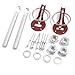 uxcell Car Universal Aluminum Red Clasp Hood Pin Lock Kit