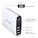 USB C Wall charger, Poweradd 52W 4-Port USB Desktop Charging Adapter, 30W Power Delivery(PD) for for iPhone X / 8 / 8 Plus, Nexus 5X / 6P, LG G5, Pixel C, Samsung W700, MacBook 2015 / 2016 and More