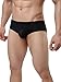 YATEEN Mens Traceless Underwear Ice Silk Briefs Black XX-Large