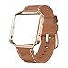 SWEES Leather Bands Compatible with Fitbit Blaze Smart Watch, Genuine Leather Replacement Band with Metal Frame Small & Large for Women Men, Champagne Gold, Rose Gold, Black, Brown, White, Grey, Beige