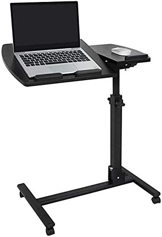 JupiterForce Adjustable Laptop Stand Portable Computer Table Foldable Height (24'' to 35.5'') Rolling Cart Standing at Home,Office Use,Black