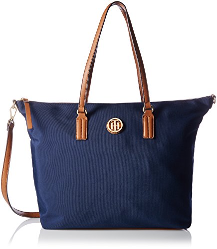 Tommy Hilfiger Women's Ivy - Heavy Nylon Convertible Tote Navy Handbag