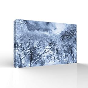 Canvas Wall Art Dusty Blue Ice World Pictures Home Wall Decorations for Bedroom Living Room Paintings Canvas Prints Framed - 12x18 inches