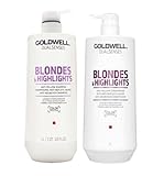 Goldwell Dualsenses Blondes & Highlight Anti-Yellow Shampoo & Conditioner Duo FadeStop Repair 33.8oz