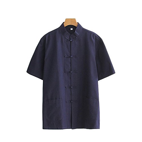 ZooBoo100% Cotton Short Sleeve Kung Fu Shirt – Traditional Chinese Martial Arts Top for Men & Women