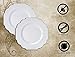 Beautiful Designed Disposable Plates For Party (20 Pc) Heavy Duty Disposable Dinner Set 8.25” , Fine Dining Plastic Dishes For Elegant China Look, Great for Upscale Wedding, Dining & Serving - White