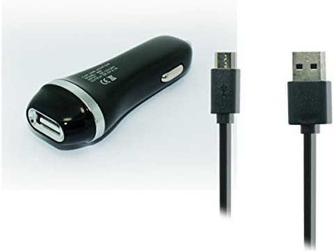 2.1A Micro USB Car Charger Adapter and Cable (Black) for Huawei Ascend Y550 Union Y540 Ascend Mate MT1-U06 Ascend Mate 2 4G MT2-L03 MediaPad 7 Vogue S7-601u