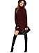 ROMWE Women's Long Sleeve Turtleneck Knitted Pocket Loose Sweater Dress(One Size)