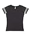 LAT Ladies Fine Jersey Short Sleeve Football Tee (3537) Vintage Smoke/Blended White, M