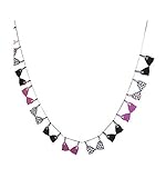 Paper Pink Ribbon Bra Garland. 7 ft. Each pink ribbon bra measures 4 1/8