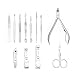Okbool 12pcs Flower Stainless Steel Nail Clipper Care Personal Manicure & Pedicure Set Travel & Grooming Kit