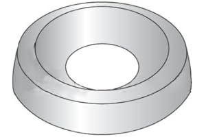 NEWPORT FASTENERS 1/4" Countersunk Finishing Washer Nickel Plated (Quantity: 100 pcs) - Inside Diameter: 1/4" inches