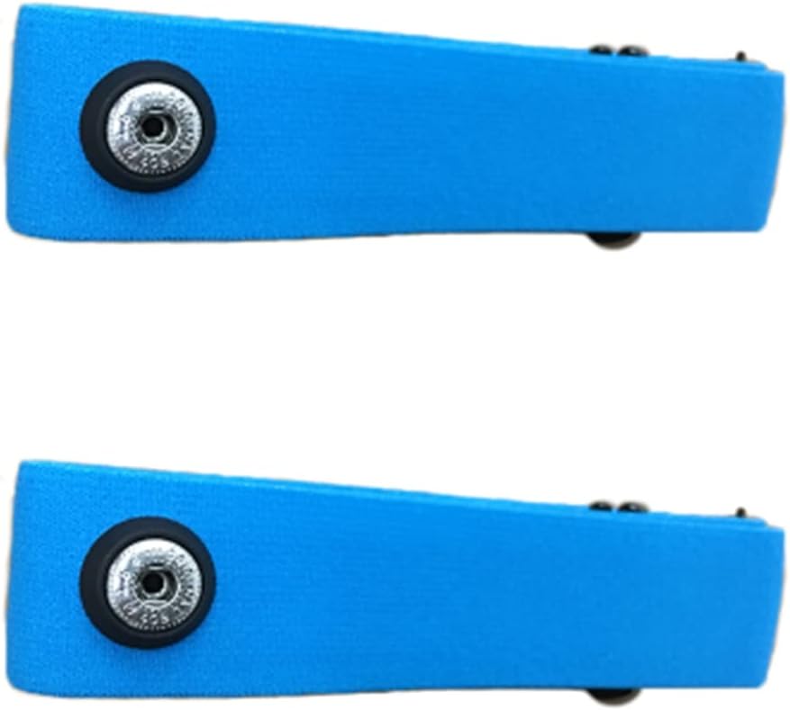 Gathukila 2 Elastic Heart Rate Chest Strap Bands for Geonaute H7 Light Blue