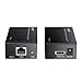 AUKEY HDMI Extender, Powered HDMI Repeater over Enthernet Cable, Supports Full HD 1080P up to 196ft