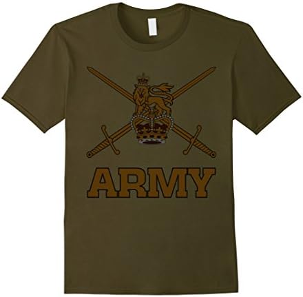 Mens British Army emblem, european military subdued t-shirt olive Medium Olive