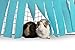 Corner Fleece Forest Hideout for Guinea Pigs, Ferrets, Chinchillas, Hedgehogs, Dwarf Rabbits and Other Small Pets - Accessories and Toys (Blue/Gray)