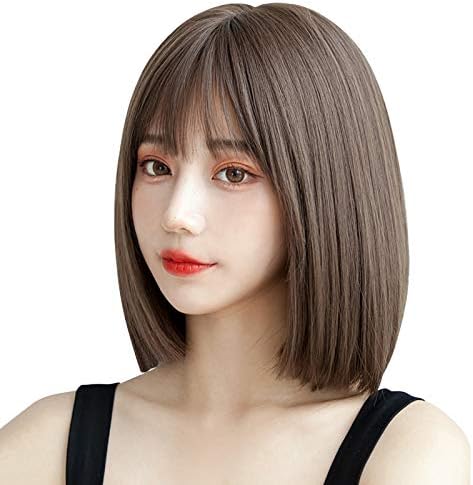 ウィッグ ショート Candybay ボブ フルウィッグ カツラ ボブショート パッツン 小顔 甘い 軽い 耐熱 180度 高温 つけ毛 wig スイートショートボブ フルウィッグヘアネット付き