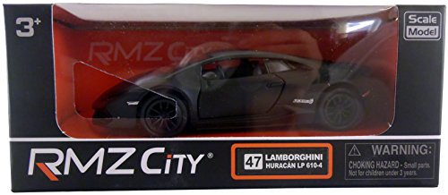 RMZ City Die Cast Black Lamborghini Huracan LP 610-4 Scaled Model Car - Features Opening Doors