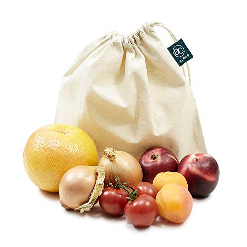Wiederverwendbare Obst- und Gemüsebeutel aus 100% Bio Baumwolle (6er Set) – Bild 5