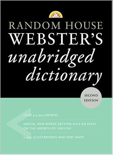 Random House Webster S Unabridged Dictionary Amazon De Random House Fremdsprachige Bucher