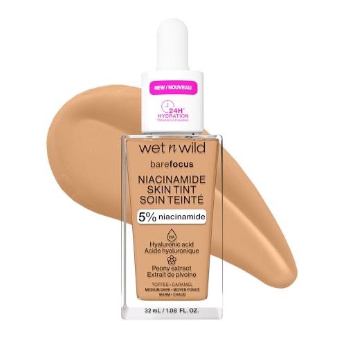 wet n wild Bare Focus Skin Tint, 5% Niacinamide Enriched, Buil... 413KCtDUHJL