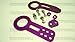 Godspeed Universal JDM Purple Front Tow Hook + Rear Tow Hook Towing Kit Purple Color Honda Toyota Nissan Mazda Acura Subaru Mitsubishi
