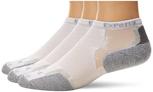 Thorlos Calcetín deportivo de corte bajo acolchado fino para correr, Blanco (3 Pares), XL