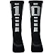 Team Athletic Softball Socks, Comifun Youth Teens Child Kids Athlete Baseball Custom Number Dry Fit Soft Stretchy Mid Calf Socks,1 Pack,Black/Grey