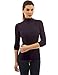 PattyBoutik Women's Turtleneck Eyelet Inset Sweetheart Sweater