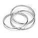 Metal Factory Sz 8.0 Sterling Silver Triple Interlocked Rolling High Polish Plain Dome Tarnish Resistant Wedding Band Ring
