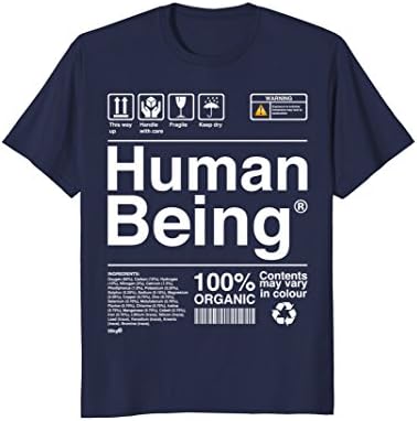 Mens Human Being Science Ingredients tshirts Medium Navy