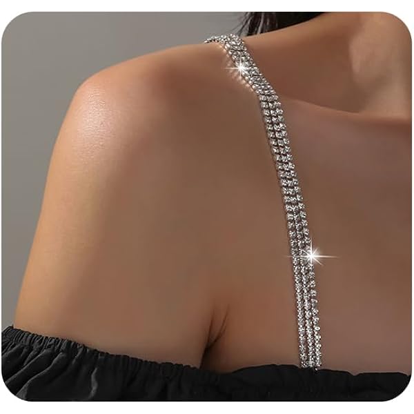 Women's Crystal Bra Straps - Silver Rhinestone Tassel Shoulder Straps For Convertible Bras & Backless Dresses Rhinestone Bra Straps Women's Crystal Bra Straps - Silver Rhinestone Tassel Shoulder Straps For Convertible Bras & Backless Dresses Rhinestone Bra Straps