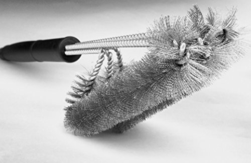 Master Grill A-15 BBQ Grill Brush, Stainless Steel Non-scratch Spiraled Bristles, 18-inch