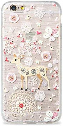 3D Cases for iPhone Xs Max XR Case Christmas Cover for iPhone X 6 6s 7 8 Plus SE Relief Phone Shell Coques Capinhas,Beauty Elk,for iPhone Xs Max