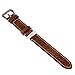 szzijia 22mm Black Brown Genuine Leather Watchband Wristwatch Watch Band Stainless Buckle