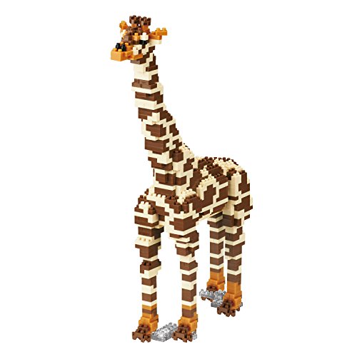 Nanoblock Deluxe Giraffe Building Kit, Orange