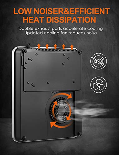 Portable Induction Cooktop, 1800W Countertop Burner Cooker with 15 Temperature Power, 180 Minutes Timer, 3 Safety Lock, Wear Resistance (Security,ETL Approved) - Thumbnail 5
