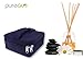 16-Bottle Essential Oil Carrying Case with Foam Insert | Holds 5ML, 10ML, 15ML and Roll-Ons Bottles | Zippers, Inside Pocket and Portable Handle Bag for Travel and Home Essential Oil Bottles (Purple)
