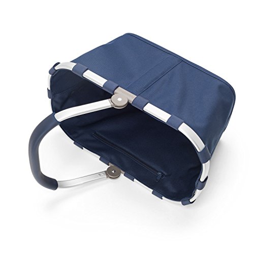 reisenthel Carrybag Fabric Picnic Tote, Sturdy Lightweight Basket for Shopping and Storage, Dark Blue - Thumbnail 3
