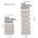 Anntrue Collapsible Travel Water Bottle 18oz, Food-Grade Silicone/Leak Proof/Portable Camping Water Bottle(Light Gray)