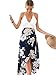 Blooming Jelly Women's Deep V Neck Sleeveless Summer Asymmetrical Floral Maxi Dress